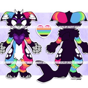 Manokit Reference Fursona Adopt - Full Reference (ref sheet)