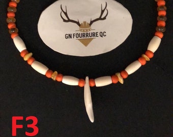 Small necklace Coyote Teeth / small necklace with coyote tooth
