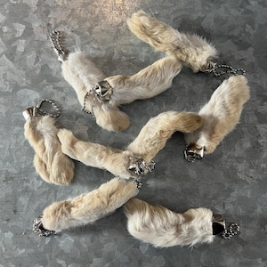 Rabbit Foot Keychain, Natural