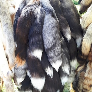 Real Genuine Silver Fox / Authentic Silver Fox Tail