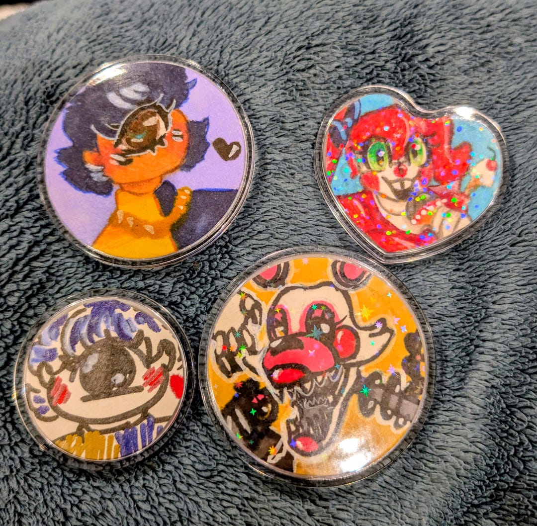 Custom Traditionally Hand-drawn Pin-back Buttons - Etsy