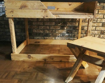 the benson co sleeper wooden raised dog bed