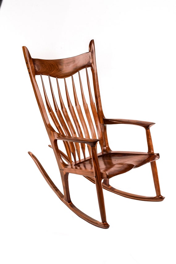 Rocking Chair Handmade In The Sam Maloof Style Etsy