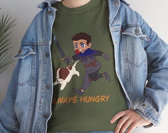 Henry of Skalitz Tee: Always Hungry Cartoon Style T-Shirt