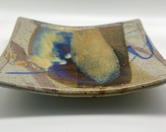 Studio Pottery Pedestal Plate/ Trinket / Catch-all