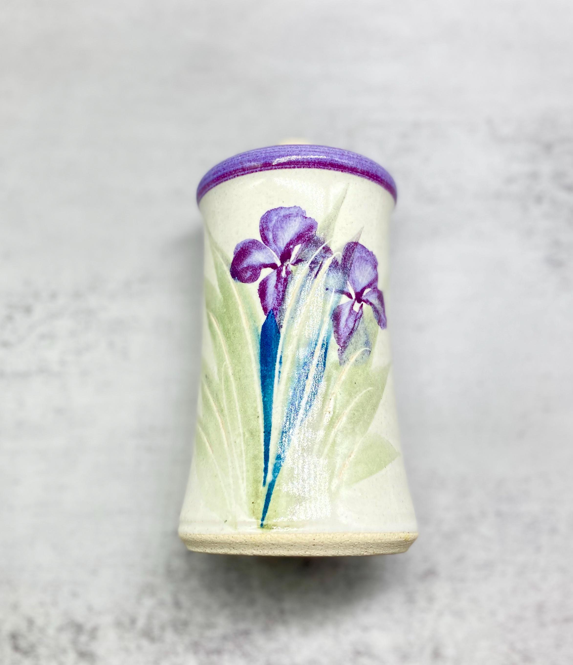 Iris Vaso In Ceramica 10,2 Cm - Old Tupton Ware Fatto A Mano E Dipinto - Blu E Multicolore
