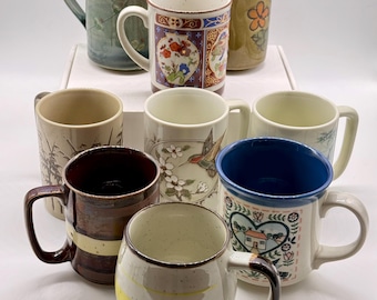 Vintage Japanese Stoneware Mug Collection | Otagiri Style Pottery
