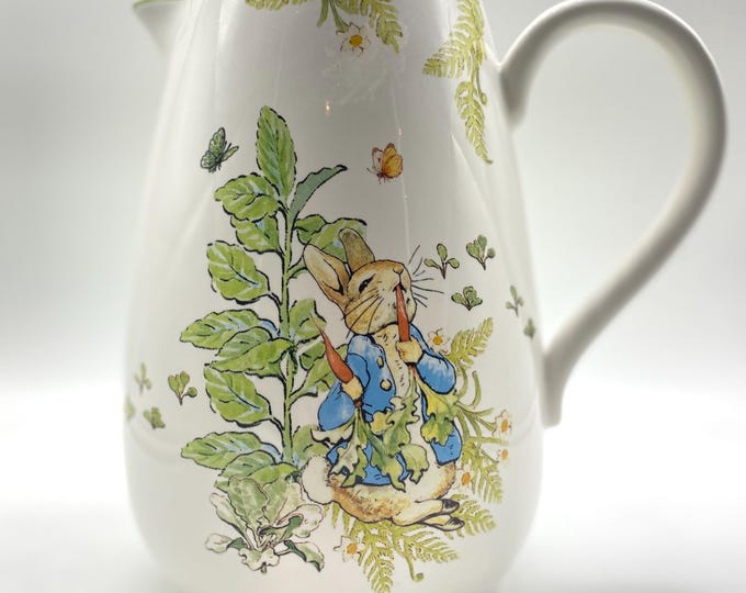 Peter Rabbit Vases Vintage Pottery Barn Peter Rabbit Pitcher - Etsy