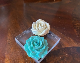 Blue Ceramic Rose