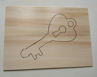 Multiplex, sleutel, gebrand beeld