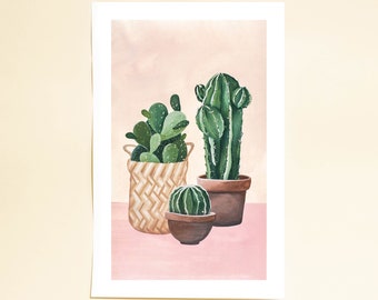 Cactus Plant Art Print 11" x 17"