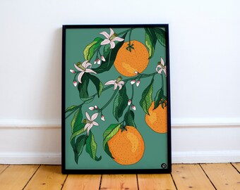 Vintage ORANGE BLOSSOM GROVES FLORIDA CITRUS FRUIT Wood Crate Sign Wall Hanging