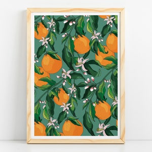 Orange Blossom Flower Tree - Art Print / Wall Art / Poster /A5/A4/A3/A2/A1