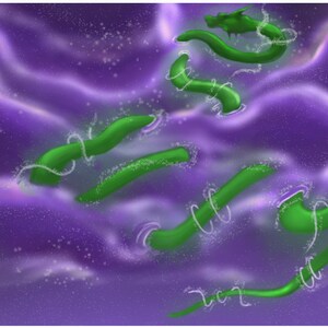 Fantasy Dragon Digital Art Instant Download Purple Sky
