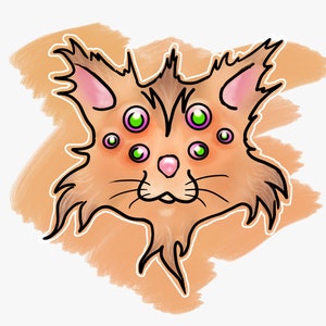 Digital Art Print Download Orange Cat