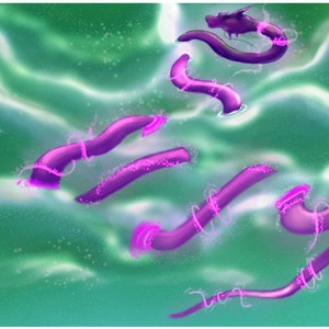Dragon Digital Download Art Reversed Purple Dragon