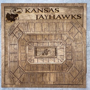 Kansas Jayhawks Inspired 3D Wooden Decor