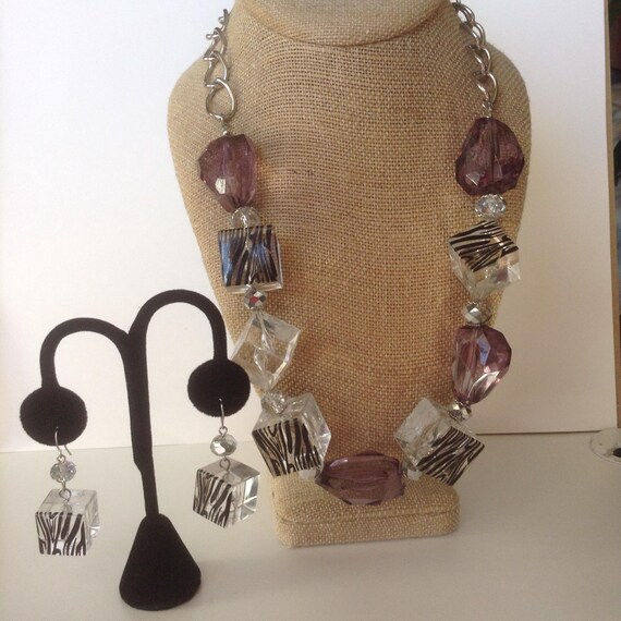 Big Modernist Zebra Lucite/Acrylic & Eloxal Alumi… - image 1