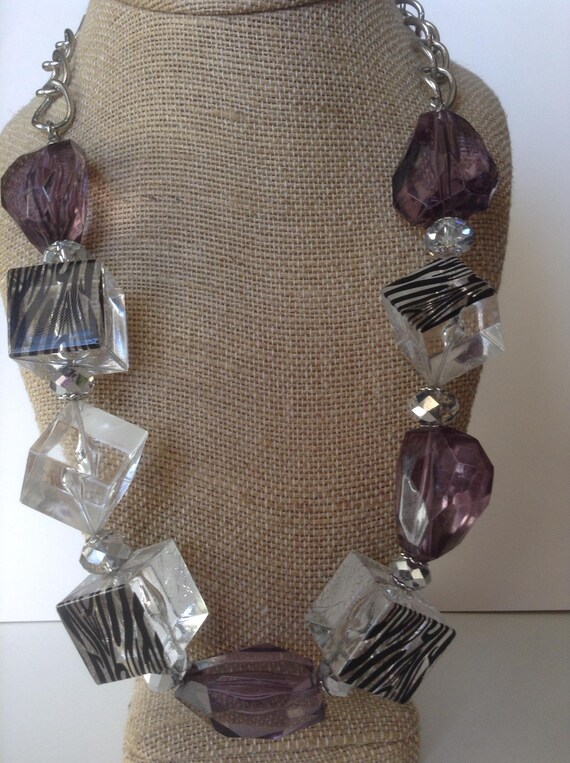 Big Modernist Zebra Lucite/Acrylic & Eloxal Alumi… - image 3