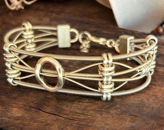 Circle Round The Sun - * Guitar String / Bohemian / Western / Handcrafted / Bracelet / Music / Unique / Gift / Jewelry