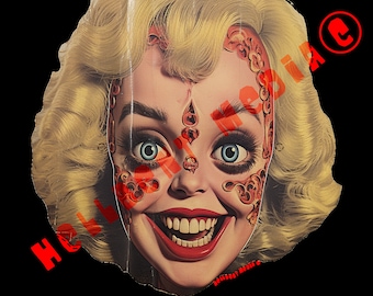 Printable Halloween Mask / Décor / Prop/ Dead Dolls Society Marilyn Mask