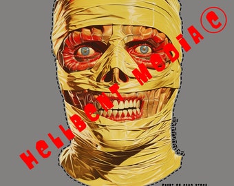 Printable Halloween Mask "Monsters 76" Mummy #2 Mask  / Décor