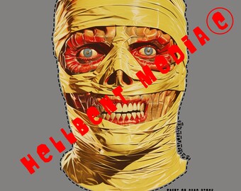 Printable Halloween Mask &quot;Monsters 76&quot; Mummy #2 Mask  / Décor
