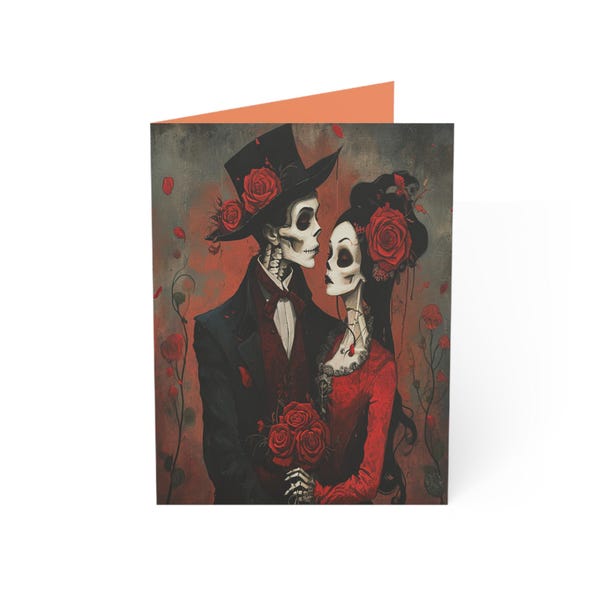 Valentine Gothic Greeting Card #1 Love Anniversary / Dark Humor / Til Death / Goth