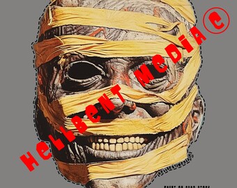 Printable Halloween Mask "Monsters 76" Mummy #1 Mask  / Décor