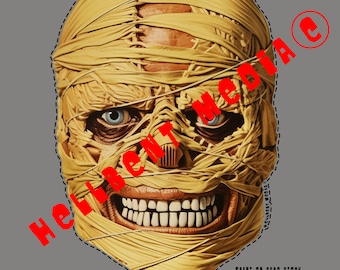 Printable Halloween Mask "Monsters 76" Mummy #3 Mask  / Décor