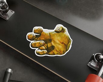 Halloween Retro 60's Monster Hand Sticker #1