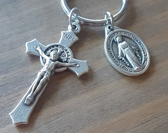Men Catholic Keychain - Etsy