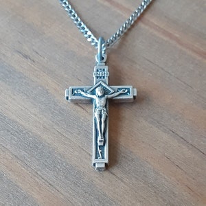 Teen Boy Crucifix Necklace/Confirmation Gift/Catholic Gifts/Catholic Teen Necklace