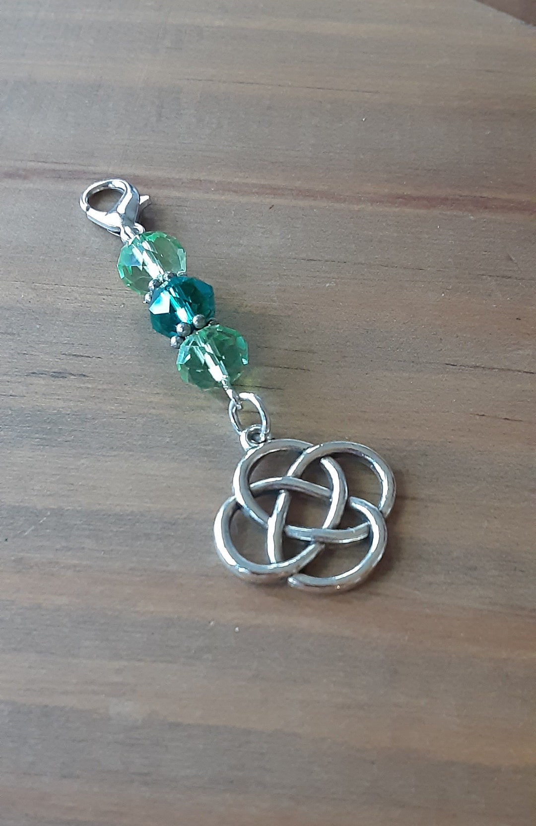 Beaded Celtic Knot Zipper Charm/irish Themed Gifts/eternity Etsy