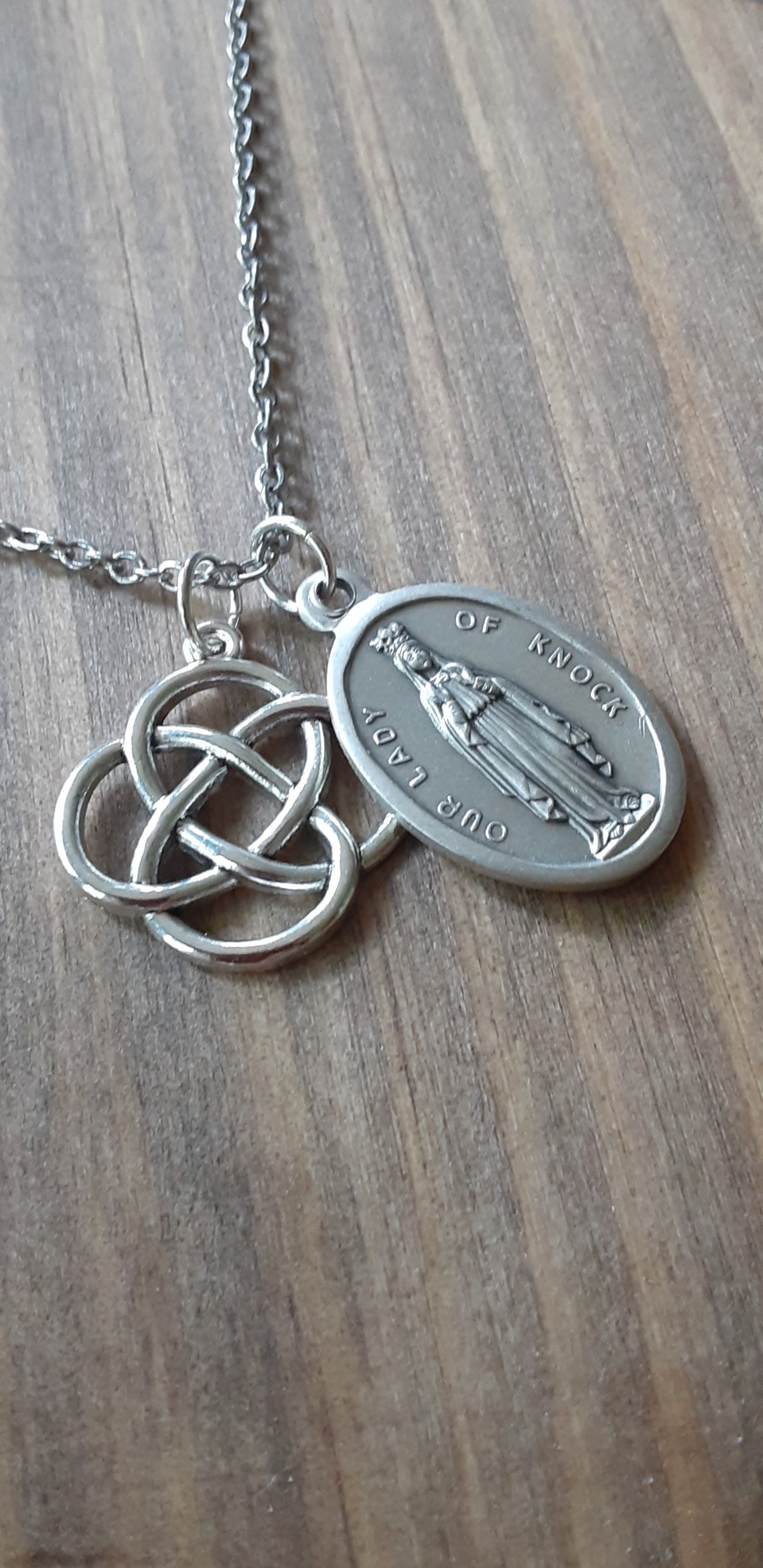 Our Lady of Knock Necklace/celtic Knot/irish Blessing/blessed Etsy