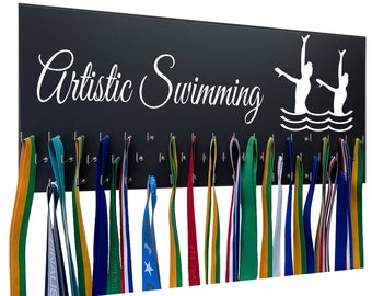 Artistic Swimming  - Motivational Sports Medal Holder - Medal Hanger Display Organizer For Athletes.  Great Gift Item!