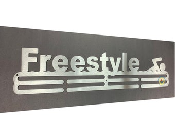 Superior Medal Hangers- Freestyle - Motivational Sports Medal Hanger Display For Swimmers. New 2024 design!