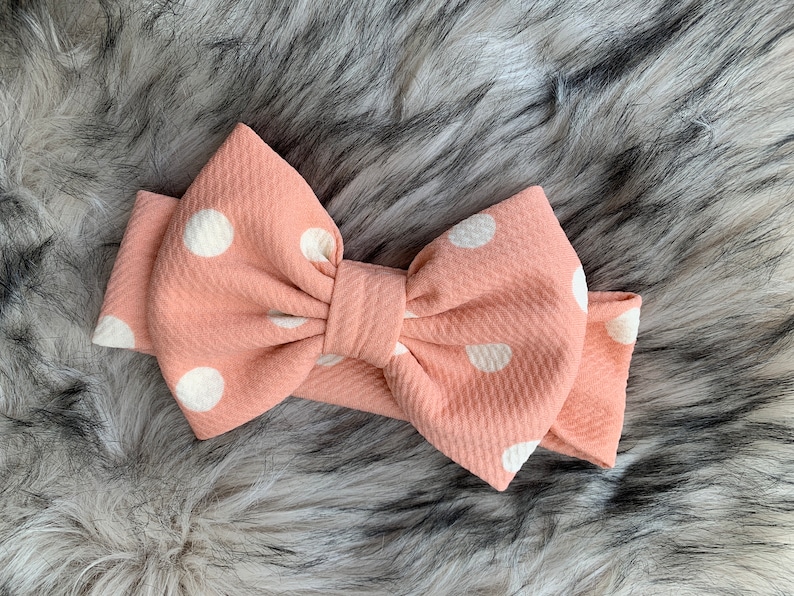 Pink Polka Dot Headband