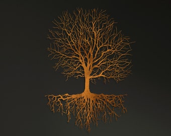 Tree of Life Metal Wall Decor, Industrial Wall Art, Lofty Decoration, Tree Silhouette, Metal Wall Art, Large Wall Decor