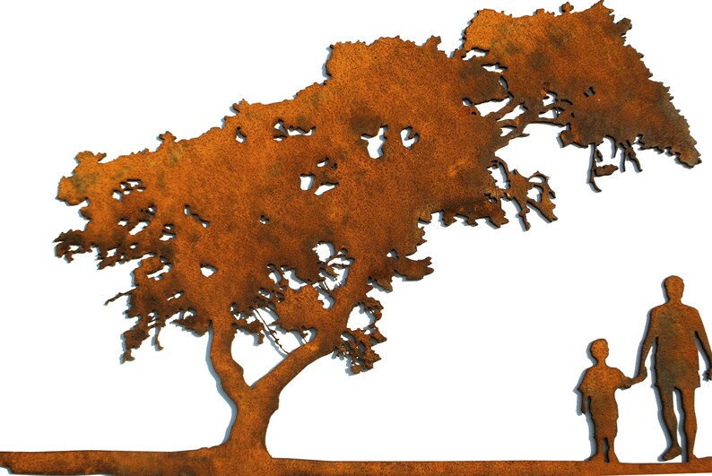 Family Wall Decor. Trees Wall Art. Family With Kids Corten Etsy