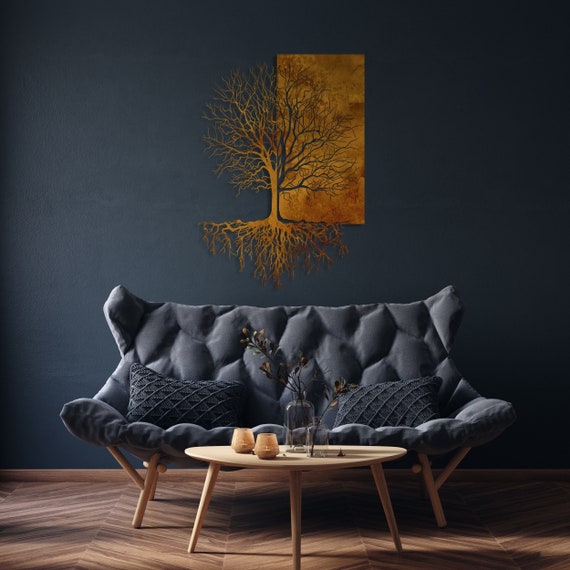 Industrial Wall Decoration. Tree of Life Metal Wall Art. Etsy