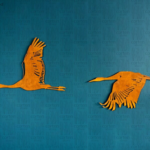 Metal Wall Art Birds Etsy