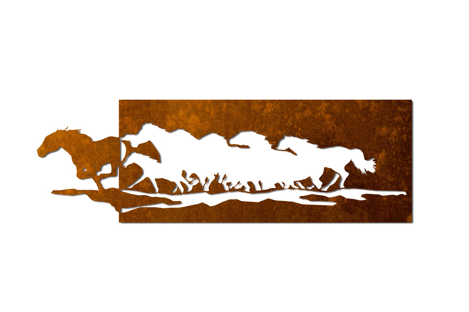 Metal Wall Art Horses. Galloping Horses Wall Decor. Home Etsy