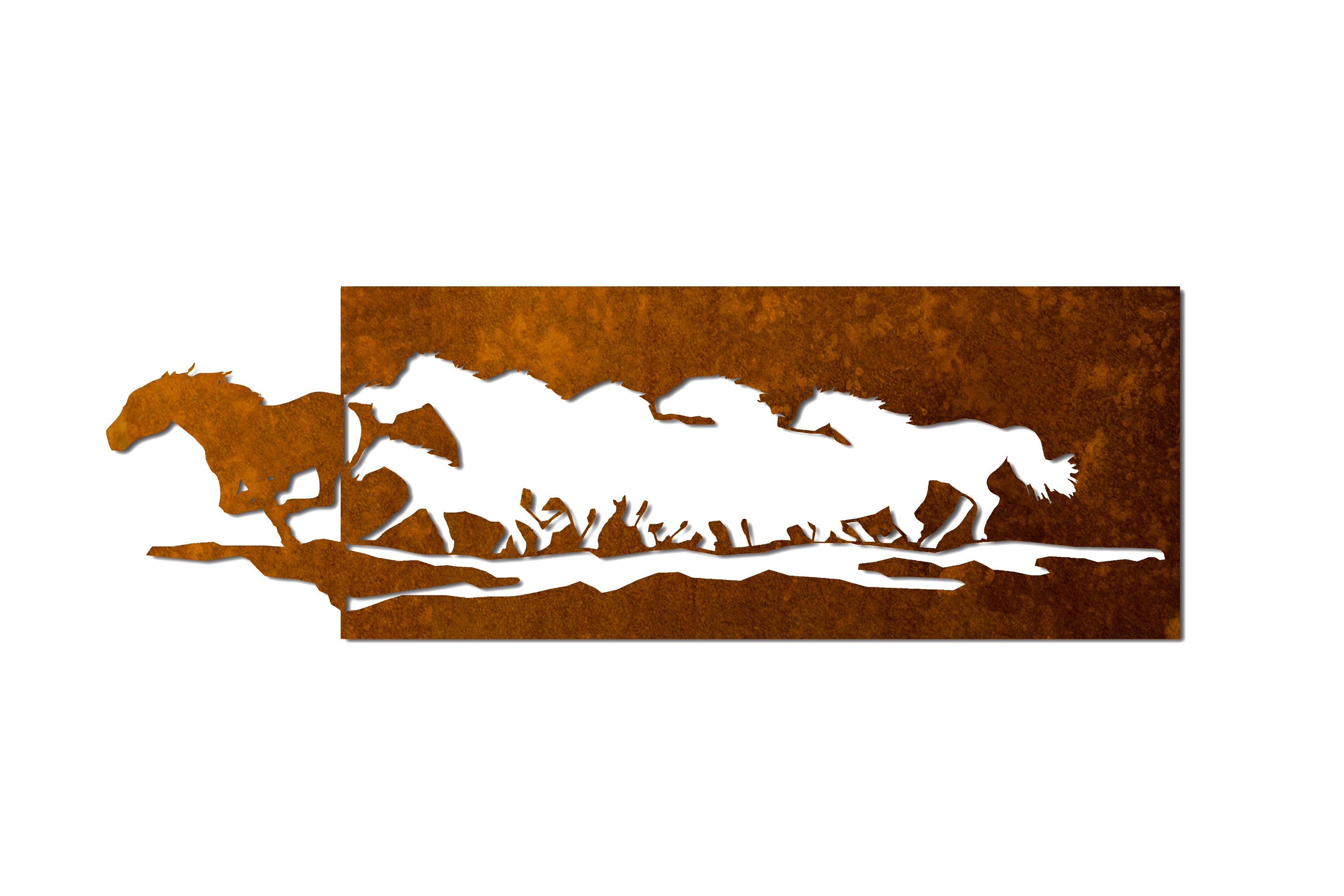 Metal Wall Art Horses. Galloping Horses Wall Decor. Home Etsy