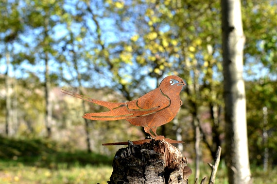 Décoration en métal pour oiseaux, décor de jardin Silhouette d'oiseaux pour  l'extérieur