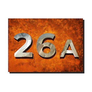 Corten Steel House Sign, Rusted Metal Sign, House Number Metal Sign, Rusty Metal House Number, Cor-ten Sign, House Name Sign Custom, Rust