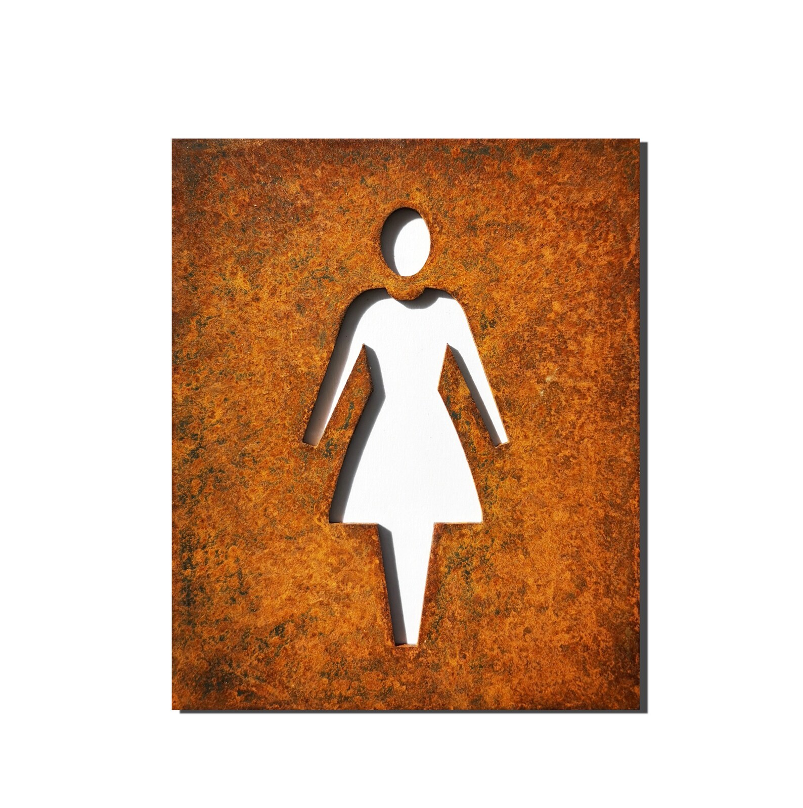 Toilet Signs Industrial. Metal Toilet Symbols. WC Signs Rusty Metal ...