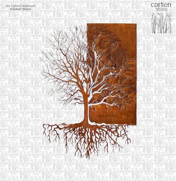 Decorazione Parete Albero Della Vita In Metallo - Design Artigianale, 28x28cm O 35x35cm - Foto 5