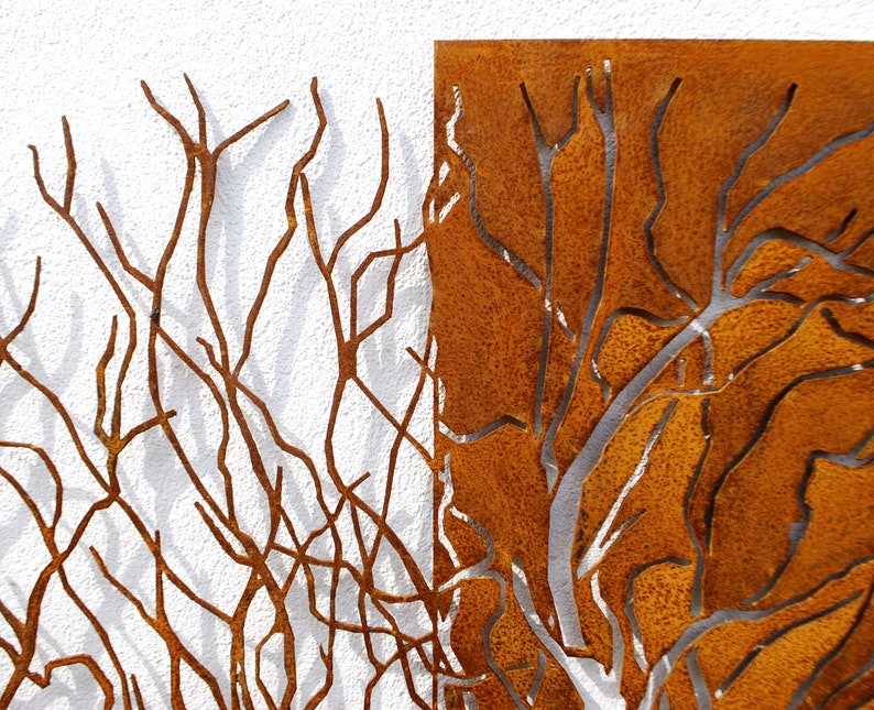 Metal Wall Decor Tree of Life Wall Art Corten Tree XXL Etsy