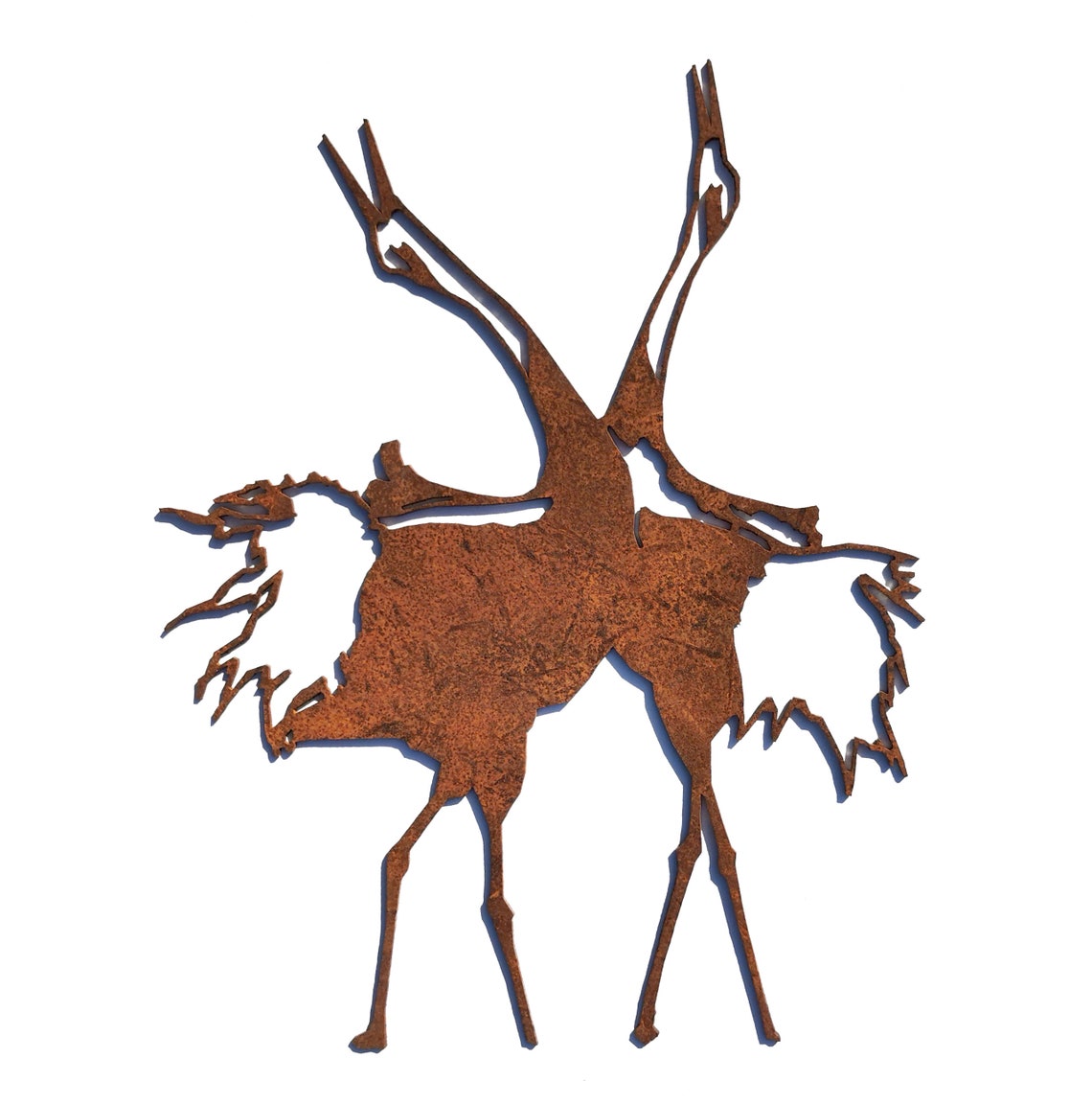 Metal Wall Art Cranes. Dance of Cranes a Set of Decorative Etsy